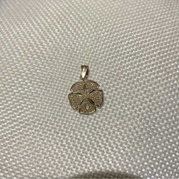 14k Yellow Gold Sea Dollar Pendant - Picture 1 of 4
